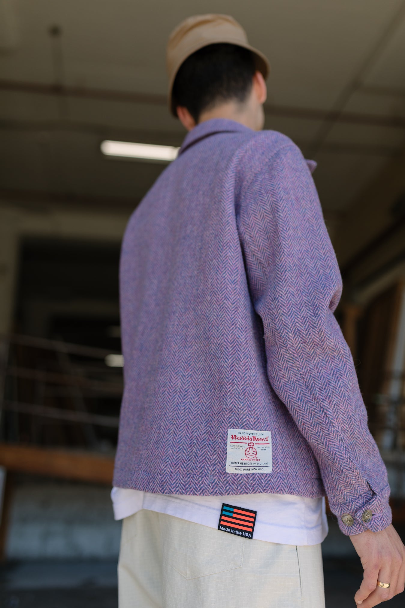 Lite Year Harris Tweed® Eisenhower Jacket - Pink/Blue