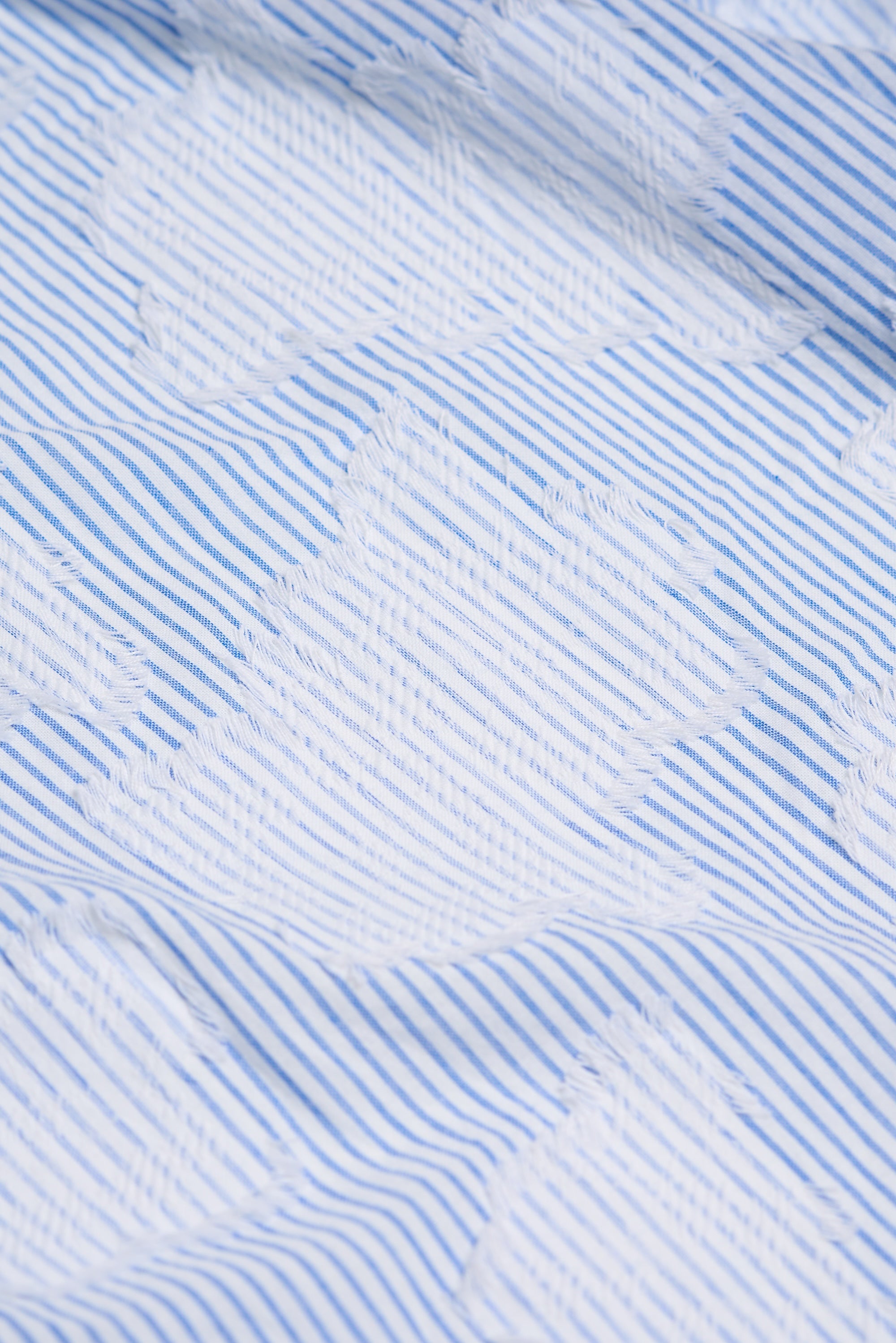 Classic Long Sleeve Pocket Shirt - White/Blue Cloud Stripe