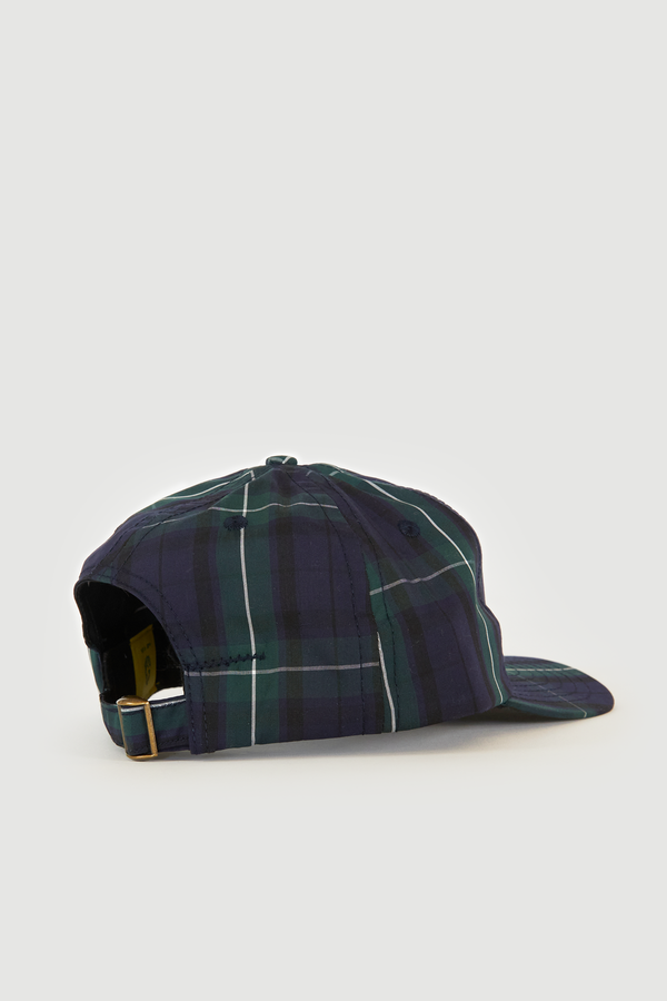 6 Panel Cap - Navy/Green Plaid