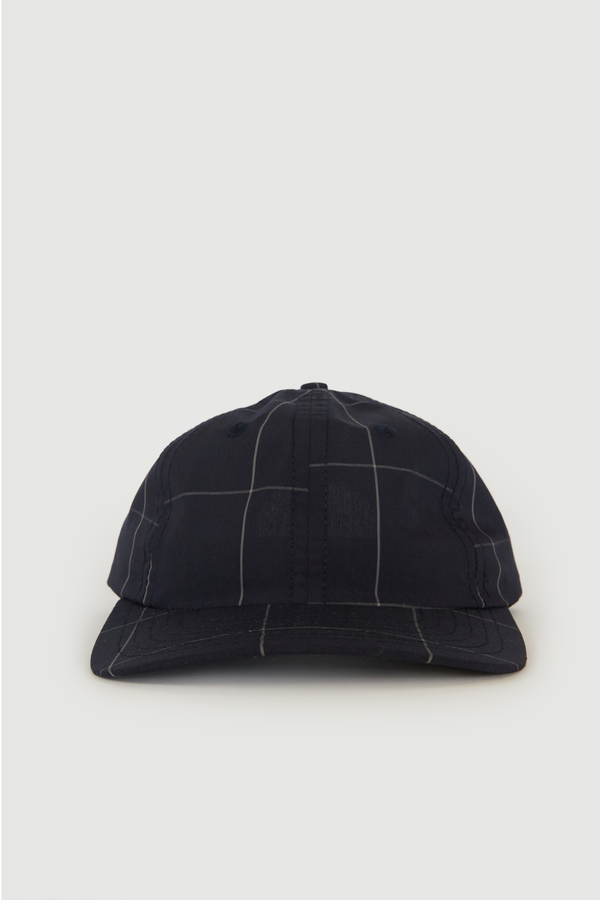 6 Panel Cap - Navy/White Windowpane