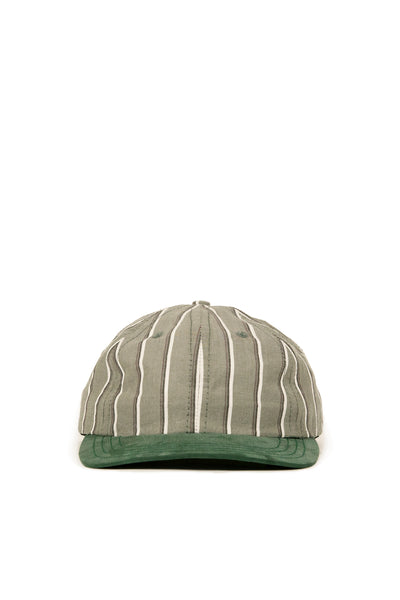 Lite Year Baseball Stripe/Tencel™ Visor 6 panel cap - Army Green/Forest