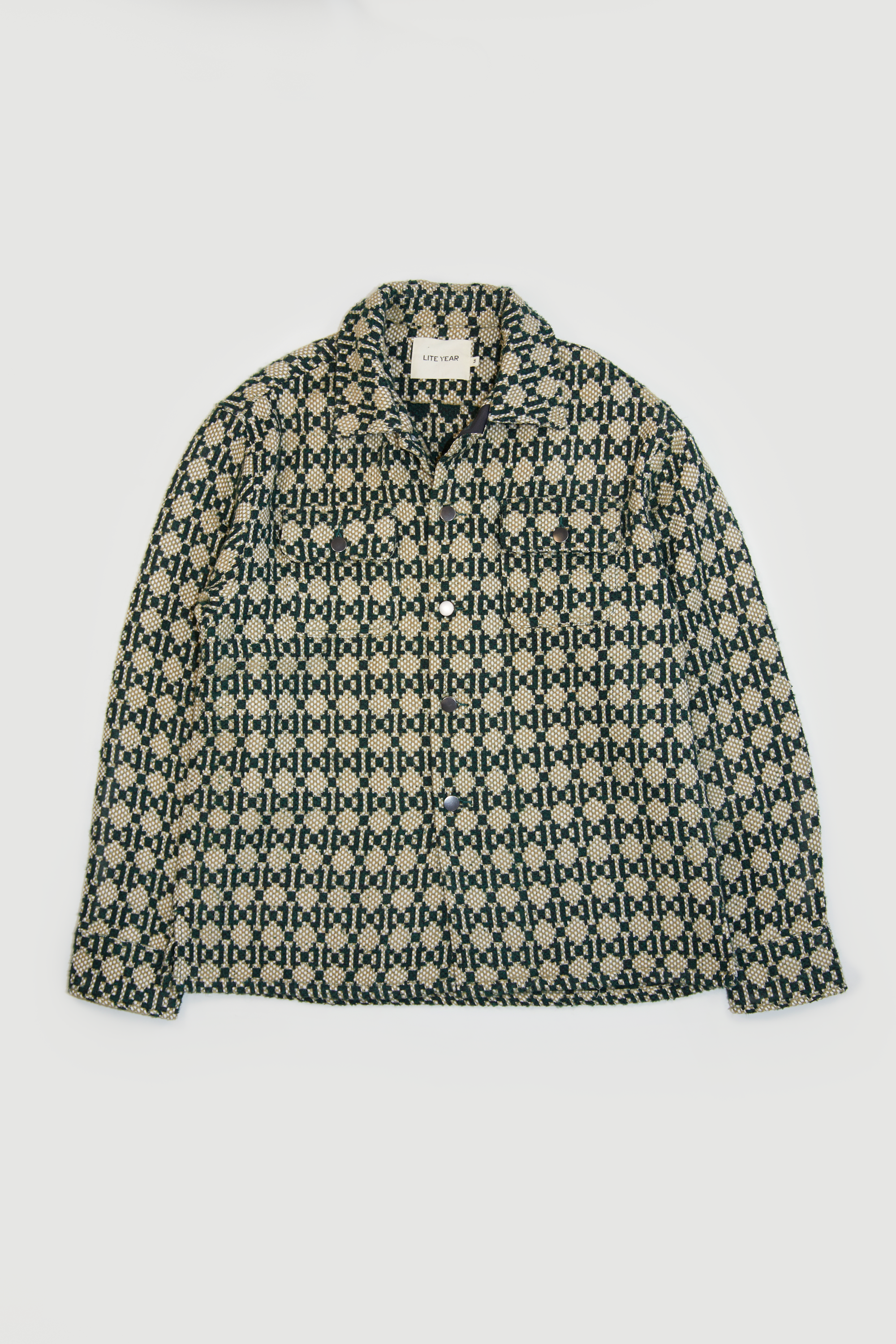 Italian Work Jacket - Green Natural Weave