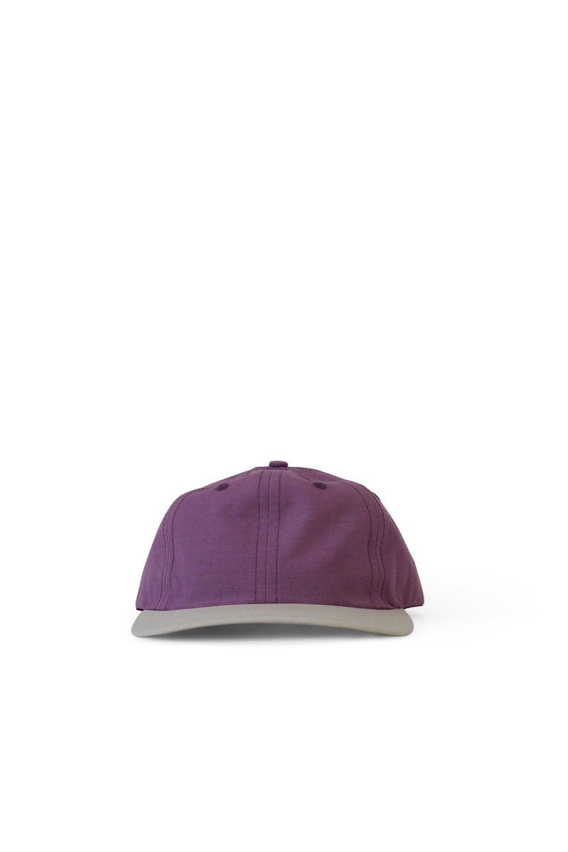 Lite Year 2-tone Ripstop/Nylon 6 panel cap - Mauve and Creme